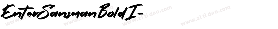 Enter Sansman Bold I字体转换